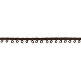 Brown Picot Edged Cotton Blend Braided Trim - 0.1875"