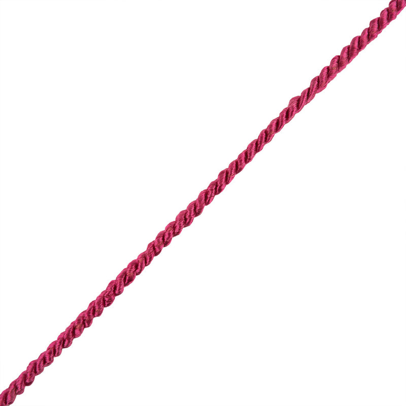 Hot Pink Cotton Blend Twisted Cord - 3mm