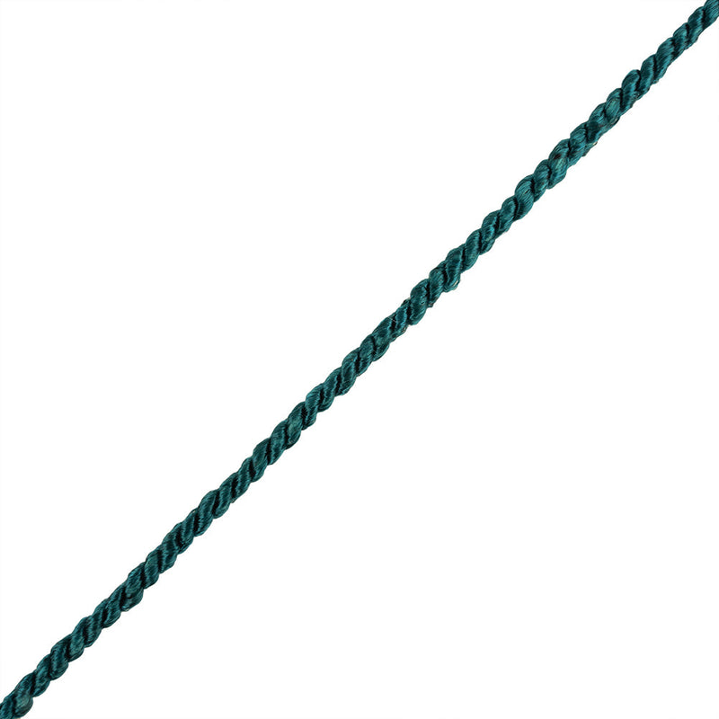 Ocean Blue Cotton Blend Twisted Cord - 3mm