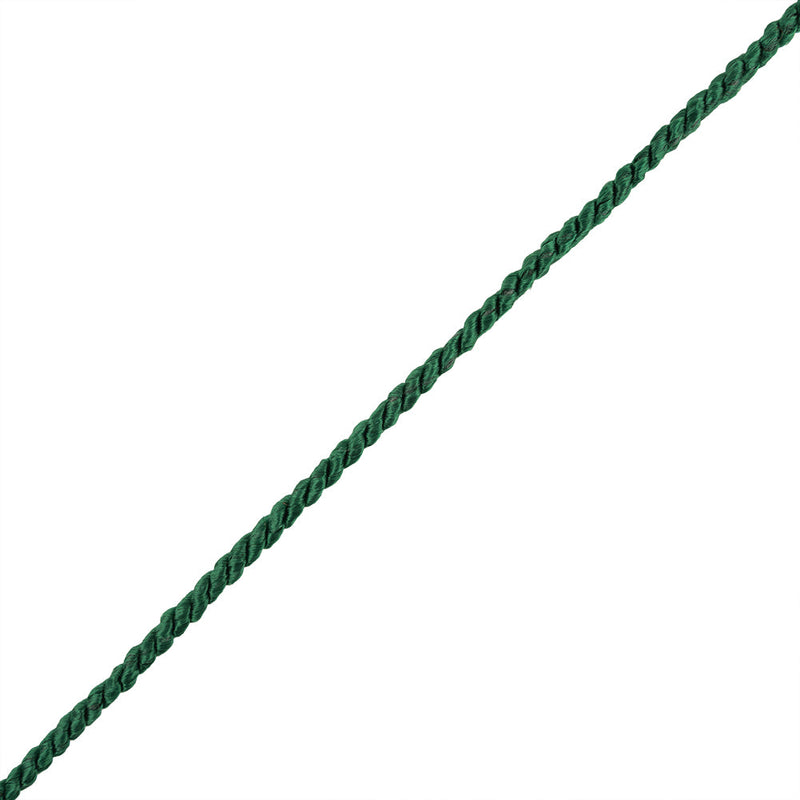 Emerald Green Cotton Blend Twisted Cord - 3mm
