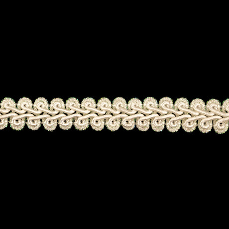 Almond Milk and Iridescent Gimp Braided Trim - 0.5"