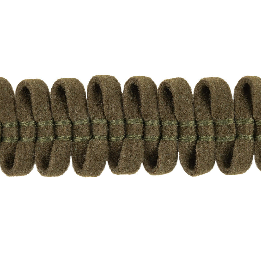 Winter Moss Loopy Faux Suede Trim - 0.5"