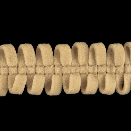 Cream Loopy Faux Suede Trim - 0.625"
