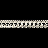 White Spirals Braided Trim - 0.5"