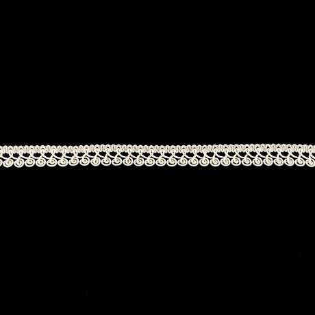 White Spirals Braided Trim - 0.5"