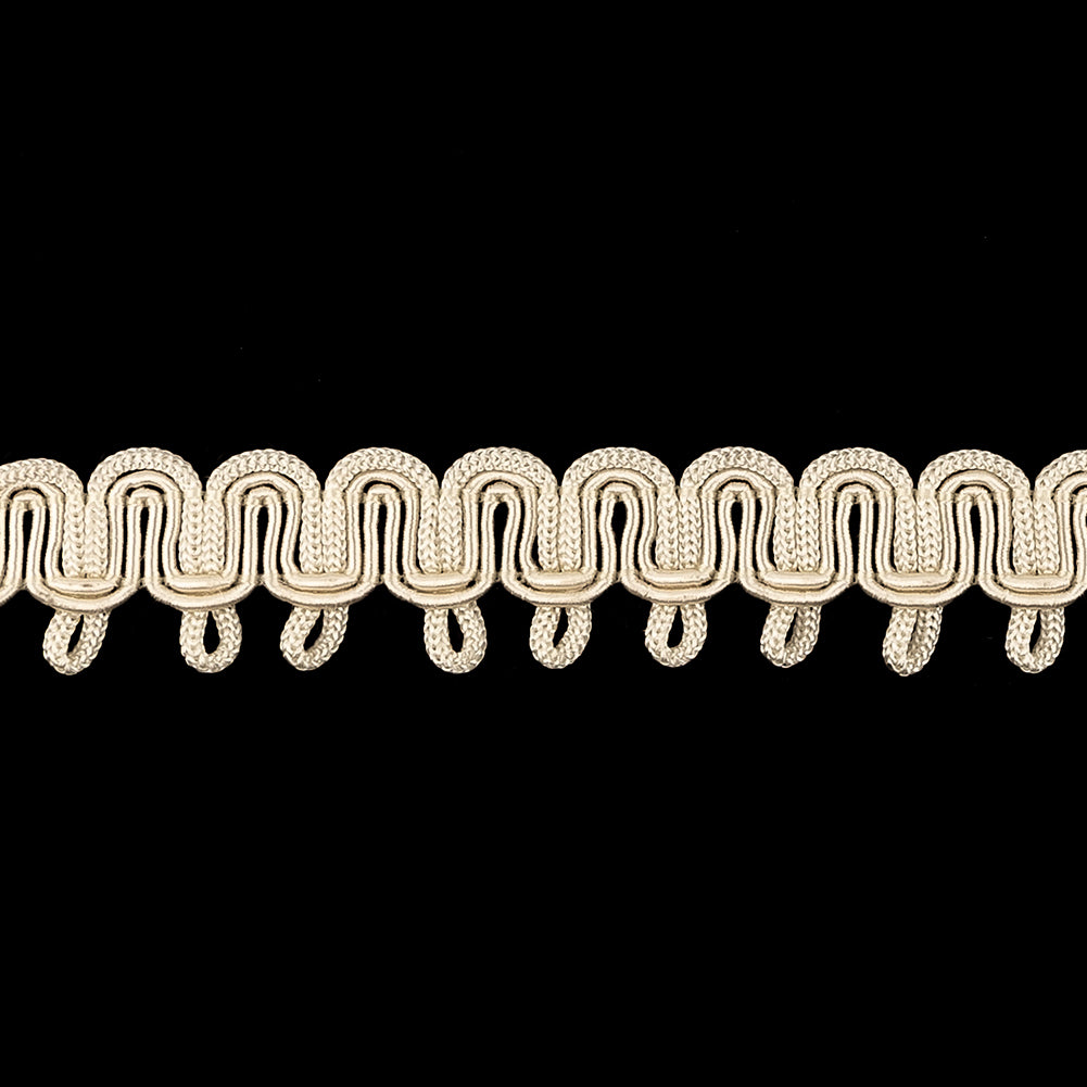 Oyster White Waves and Picots Braided Trim - 0.75"