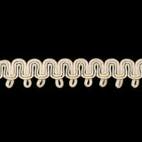 Oyster White Waves and Picots Braided Trim - 0.75"