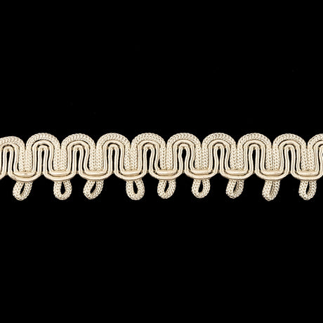 Oyster White Waves and Picots Braided Trim - 0.75"