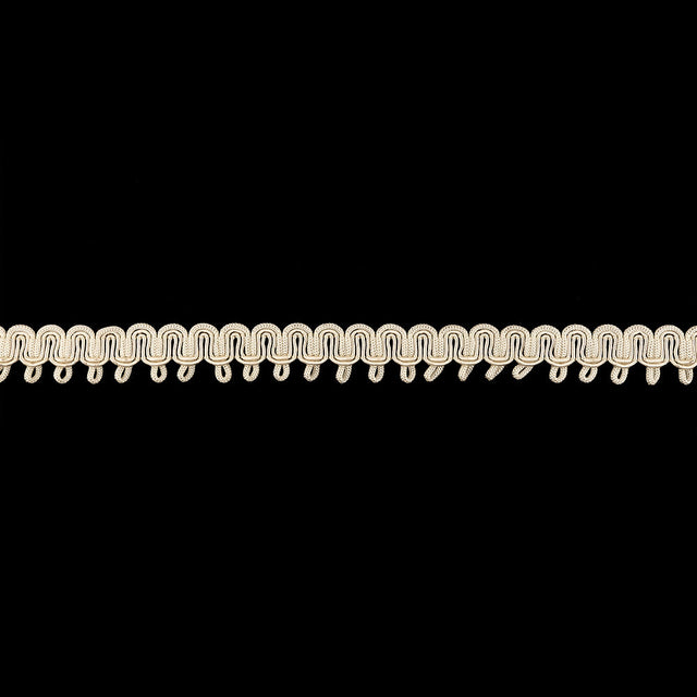 Oyster White Waves and Picots Braided Trim - 0.75"