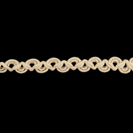 Bleached Sand Gimp Braided Wool Trim - 0.375"