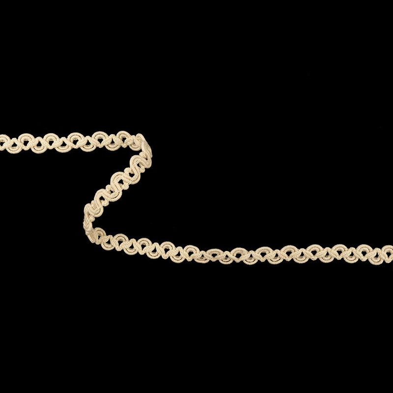 Bleached Sand Gimp Braided Wool Trim - 0.375"