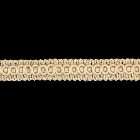 Bleached Sand Wool Braided Trim - 0.5"