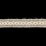 Papyrus and Clear Eyelash Fringe Braided Trim - 0.625"