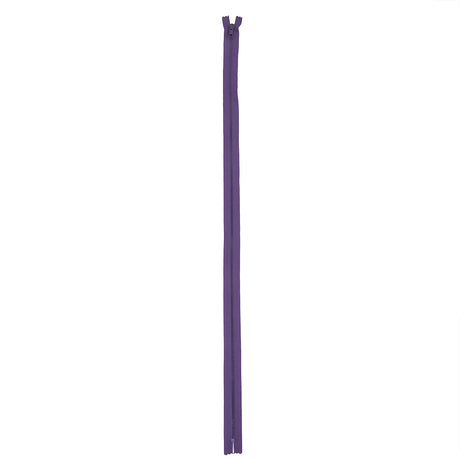 YKK Royal Purple Molded Plastic Closed Bottom Zipper with Metal Pull - 32"