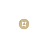 Translucent Beige Tire Rimmed 4-Hole Blouse Button - 13L/8mm