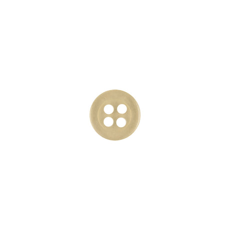 Translucent Beige Tire Rimmed 4-Hole Blouse Button - 13L/8mm