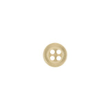 Translucent Beige Tire Rimmed 4-Hole Blouse Button - 13L/8mm