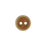 Shiny Gray Smooth Top 2-Hole Plastic Shirt Button - 20L/12.5mm