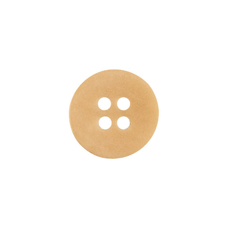 Yellow Ochre Smooth Top 4-Hole Plastic Button - 24L/15mm