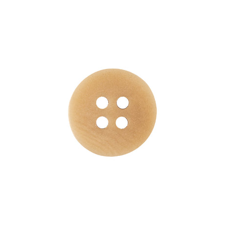 Yellow Ochre Smooth Top 4-Hole Plastic Button - 24L/15mm