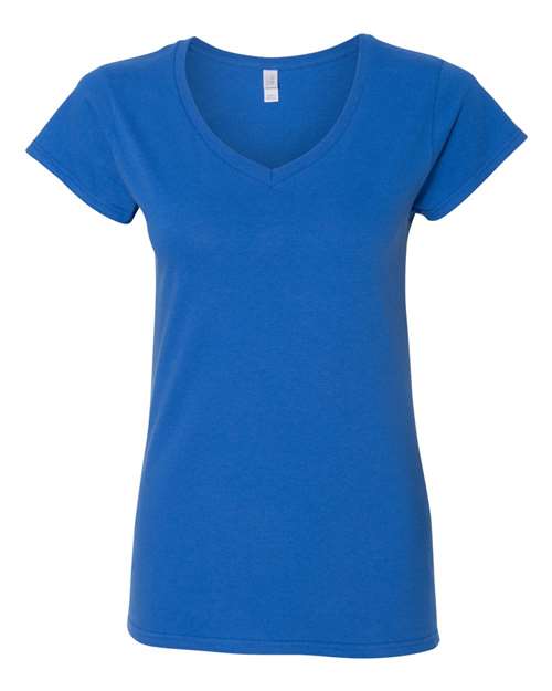 Gildan® Soft & stylish Women’s V-Neck T-Shirt Casual Collar