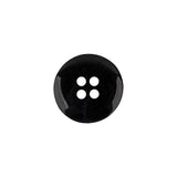 Go to Black Low Convex 4-Hole Plastic Suiting Button - 24L/15mm