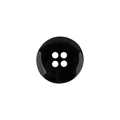 Go to Black Low Convex 4-Hole Plastic Suiting Button - 24L/15mm
