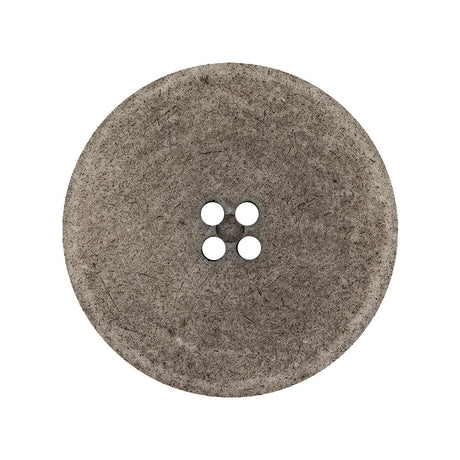 Italian Matte White and Gray Speckled 4-Hole Jacket Button - 44L/28mm
