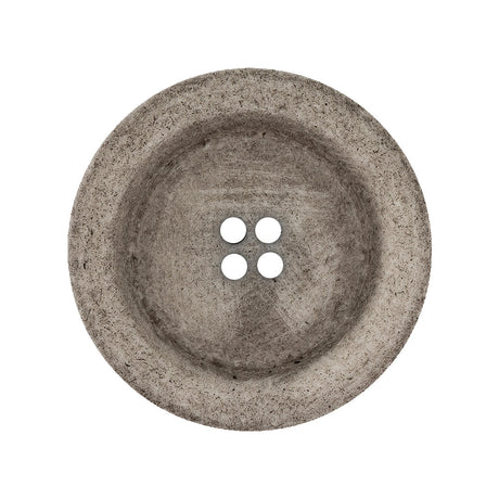 Italian Matte White and Gray Speckled 4-Hole Jacket Button - 44L/28mm