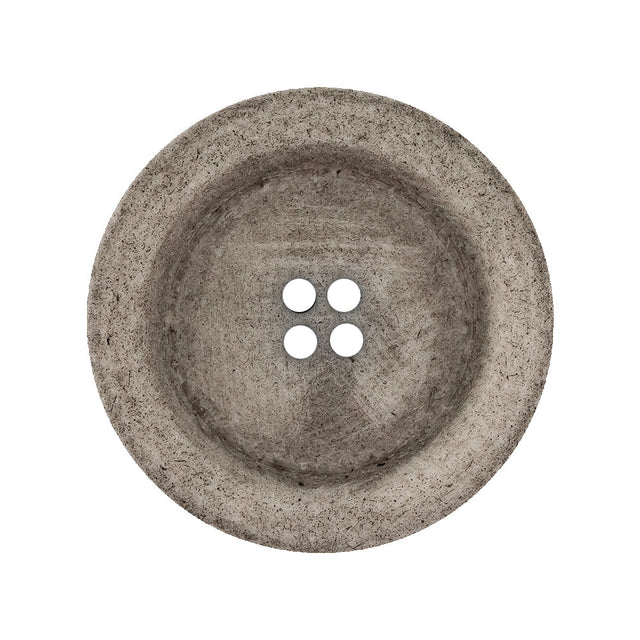 Italian Matte White and Gray Speckled 4-Hole Jacket Button - 44L/28mm