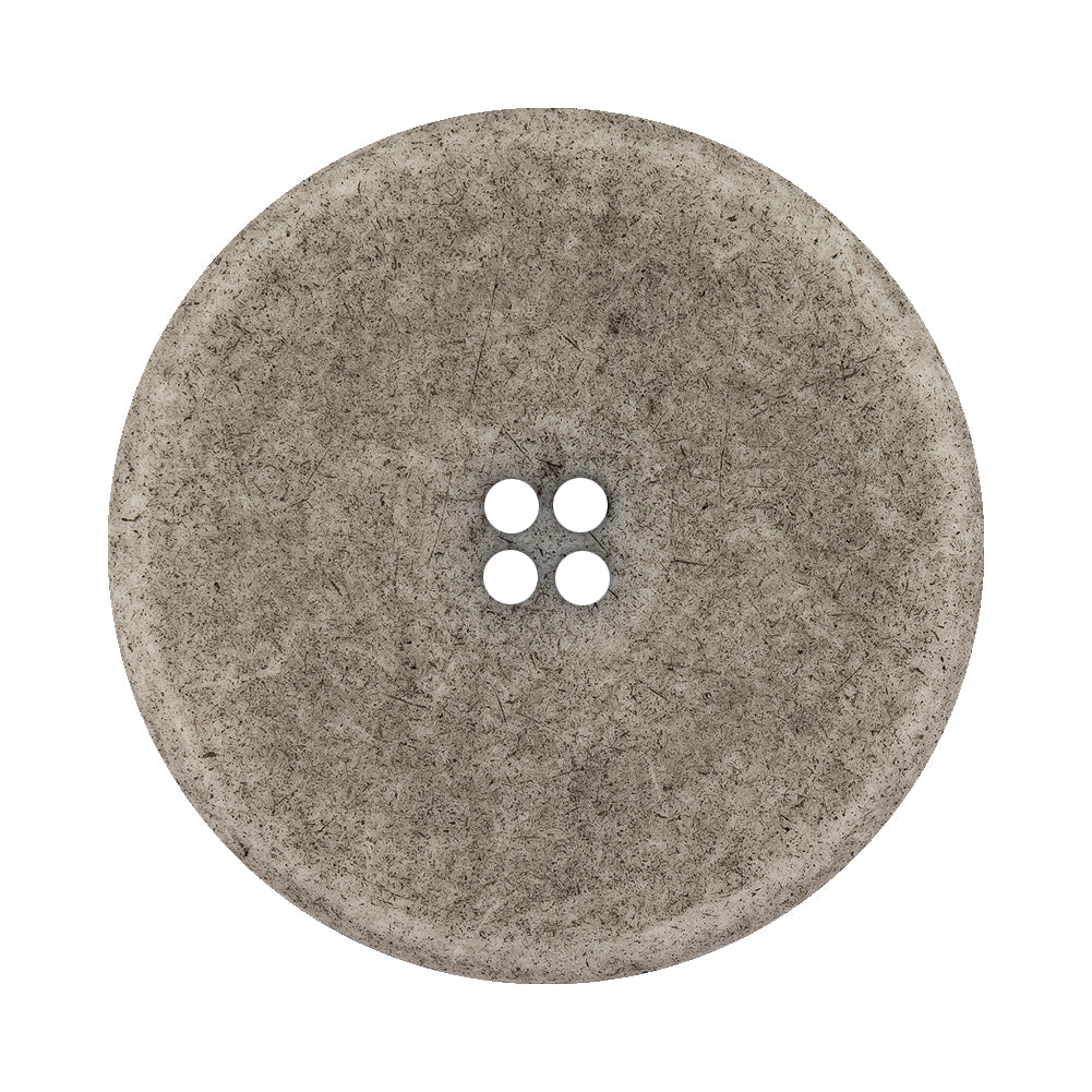 Italian Matte White and Gray Speckled 4-Hole Jacket Button - 54L/34mm