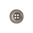 Iridescent Silver Blue and Brown Ombre 4-Hole Dish Style Jacket Button - 28L/18mm