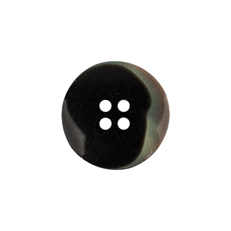 Iridescent Silver Blue and Brown Ombre 4-Hole Dish Style Jacket Button - 32L/20mm