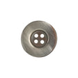 Iridescent Silver Blue and Brown Ombre 4-Hole Dish Style Jacket Button - 32L/20mm