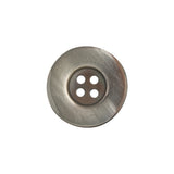 Iridescent Silver Blue and Brown Ombre 4-Hole Dish Style Jacket Button - 32L/20mm