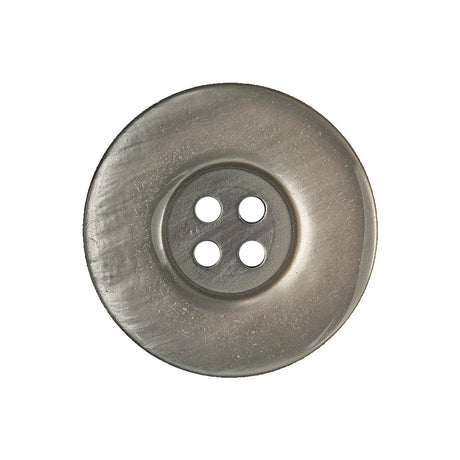Iridescent Silver Blue and Brown Ombre 4-Hole Dish Style Jacket Button - 40L/25.5mm
