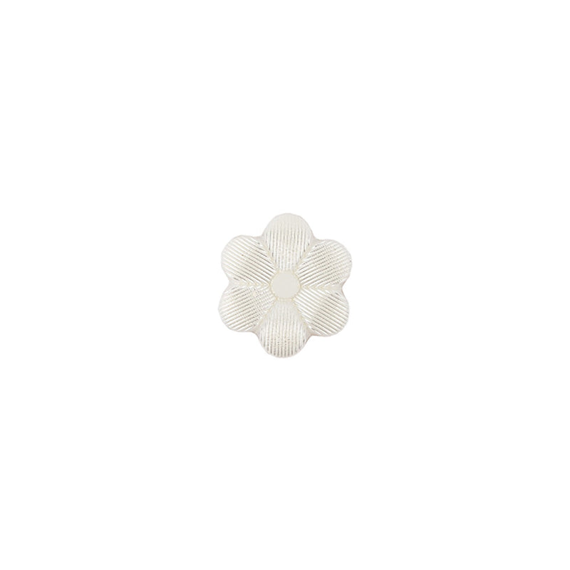 Italian Pearl Icing Flower Shank Back Nylon Button - 17L/10.5mm
