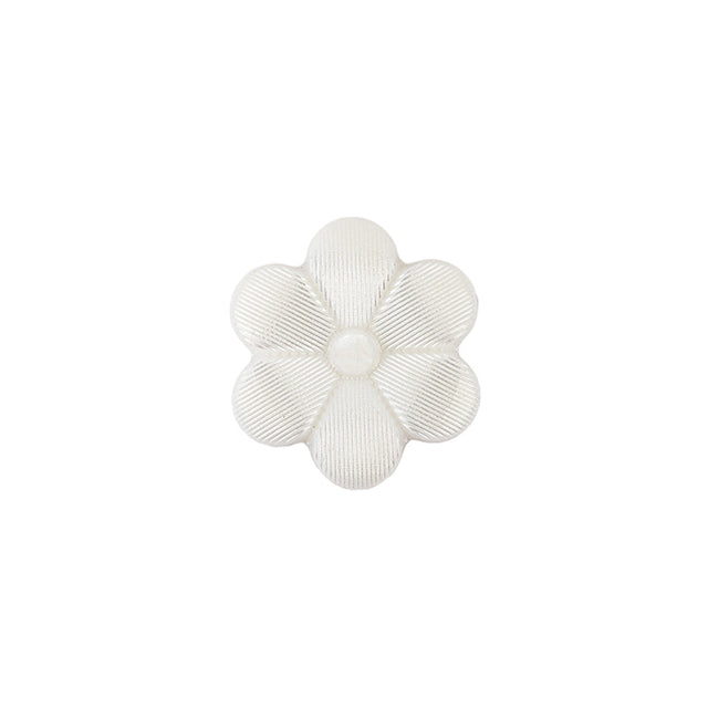 Italian Pearl Icing Flower Shank Back Nylon Button - 24L/15mm