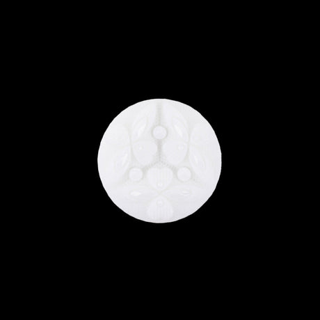 Italian Sugar Swizzle Floral Molded Shank Back Nylon Button - 24L/15mm