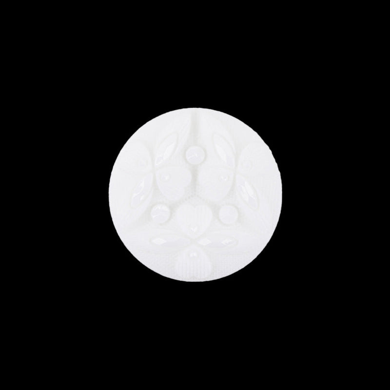 Italian Sugar Swizzle Floral Molded Shank Back Nylon Button - 30L/19mm