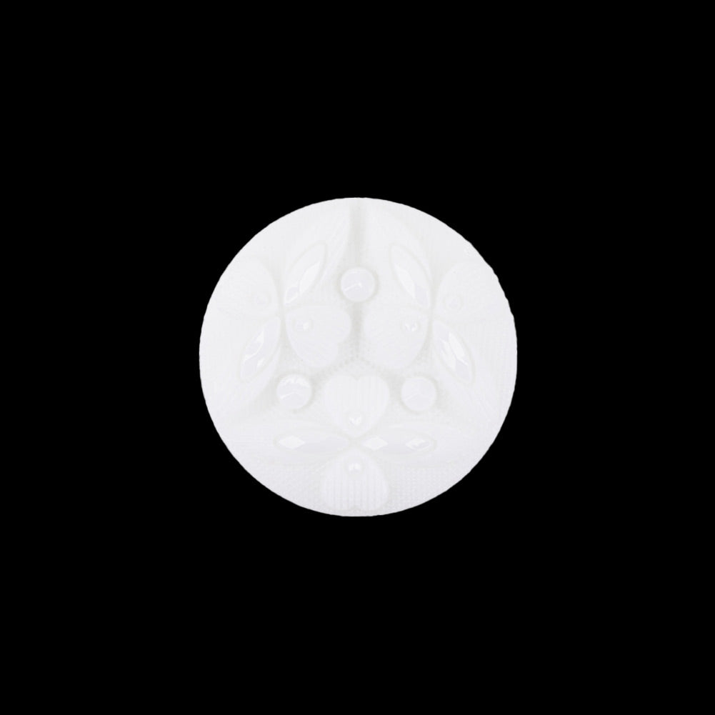 Italian Sugar Swizzle Floral Molded Shank Back Nylon Button - 30L/19mm