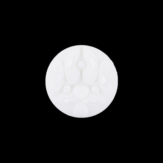 Italian Sugar Swizzle Floral Molded Shank Back Nylon Button - 30L/19mm