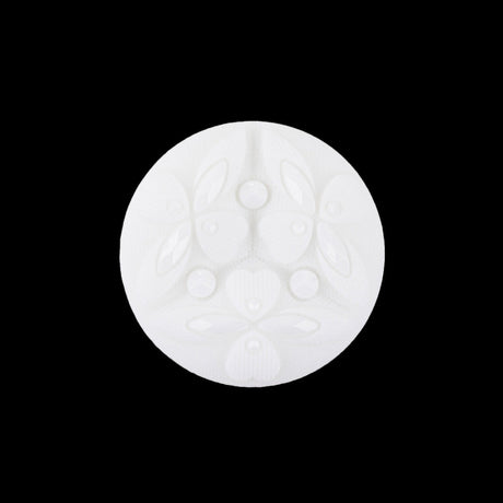 Italian Sugar Swizzle Floral Molded Shank Back Nylon Button - 36L/23mm