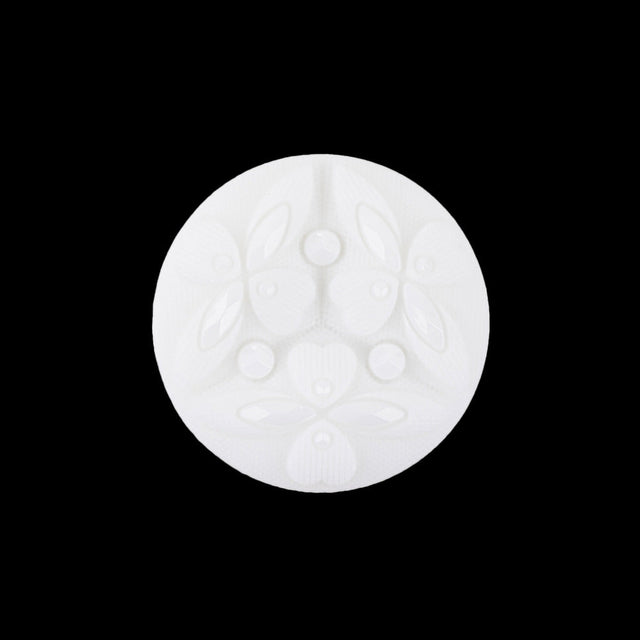Italian Sugar Swizzle Floral Molded Shank Back Nylon Button - 36L/23mm