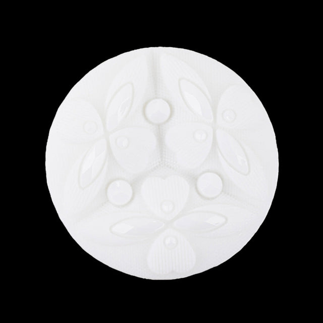 Italian Sugar Swizzle Floral Molded Shank Back Nylon Button - 44L/28mm