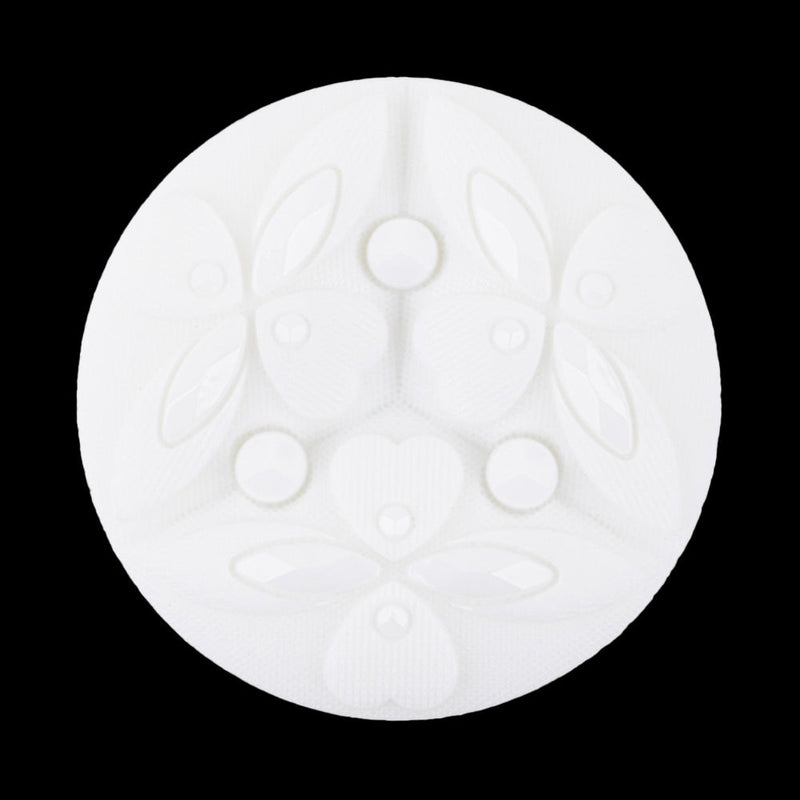 Italian Sugar Swizzle Floral Molded Shank Back Nylon Button - 54L/34mm