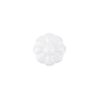 Italian White Faceted Shank Back Flower Button - 20L/12.5mm