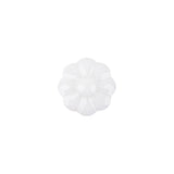Italian White Faceted Shank Back Flower Button - 20L/12.5mm