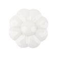 Italian White Faceted Shank Back Flower Button - 44L/28mm