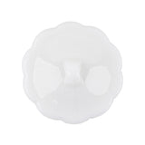 Italian White Decorative Circles Floral Shank Back Button - 44L/28mm